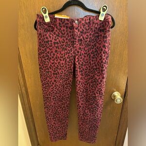 Social standard by sanctuary burgundy cheetah pants